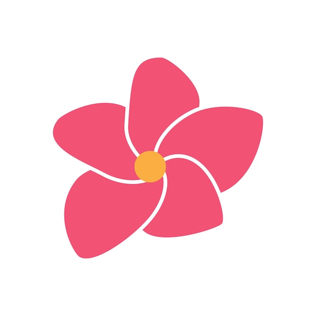Schoonheid plumeria pictogram bloemen ontwerp illustratie symbool