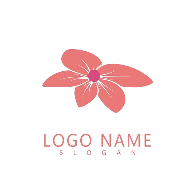 Schoonheid plumeria pictogram bloemen ontwerp illustratie Template