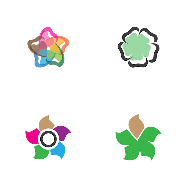 Schoonheid plumeria pictogram bloemen ontwerp illustratie Template