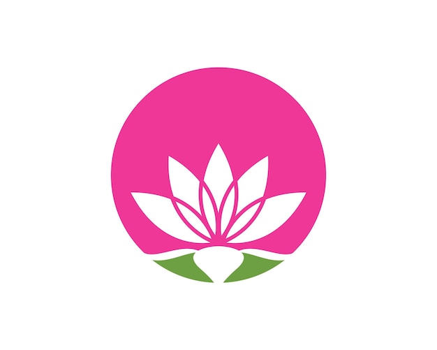 Schoonheid vector lotus bloemen ontwerp logo sjabloon