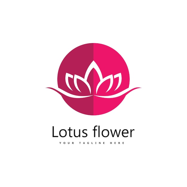 Schoonheid vector lotusbloemen ontwerp logo sjabloonpictogram