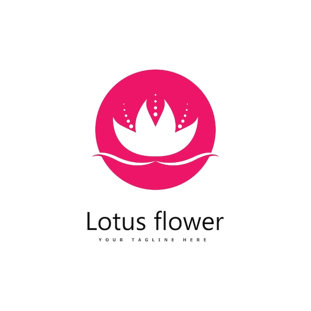 Schoonheid Vector lotusbloemen ontwerp logo sjabloonpictogram