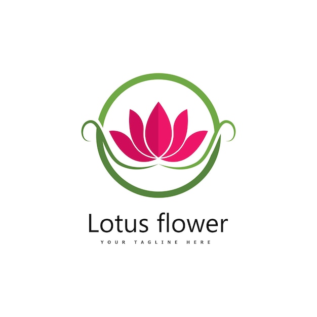 Schoonheid Vector lotusbloemen ontwerp logo sjabloonpictogram