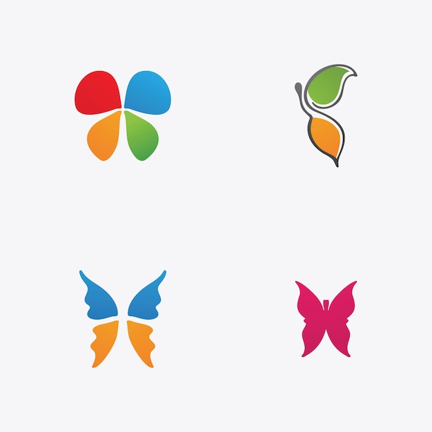 Schoonheid vlinder pictogram ontwerp