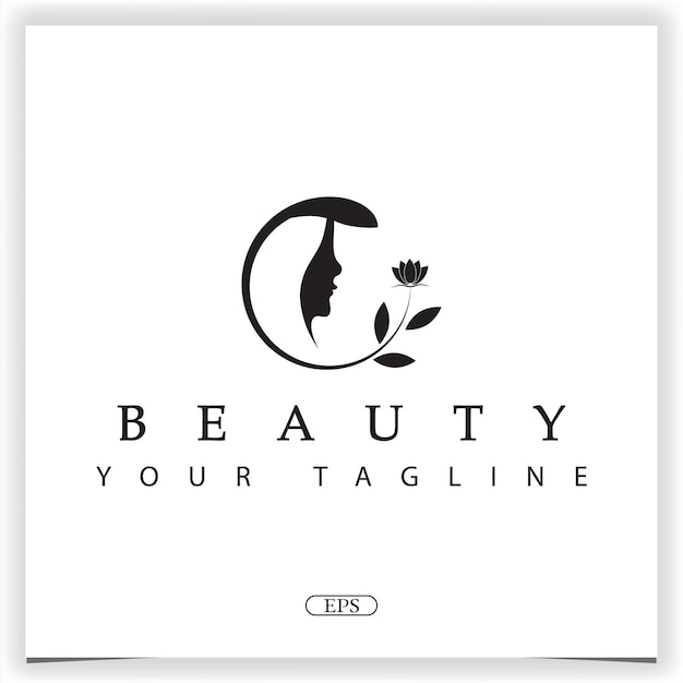 Schoonheid vrouw logo premium elegante sjabloon vector eps 10