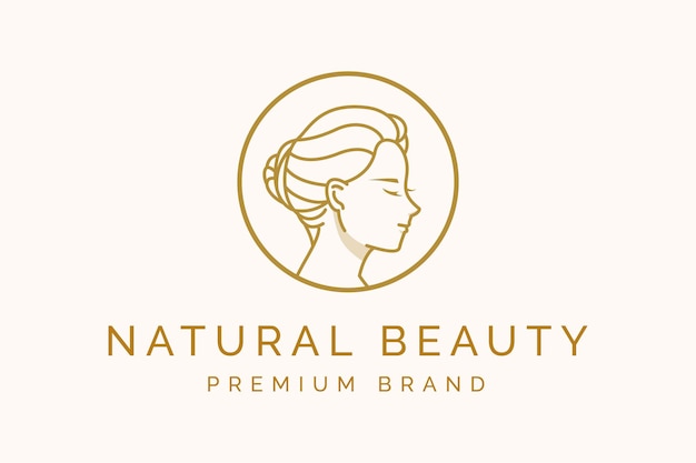 Schoonheid vrouw spa logo merk