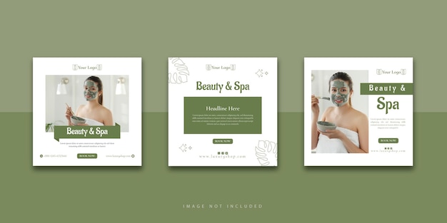 schoonheids- en spa salon social media post ontwerpsjabloon