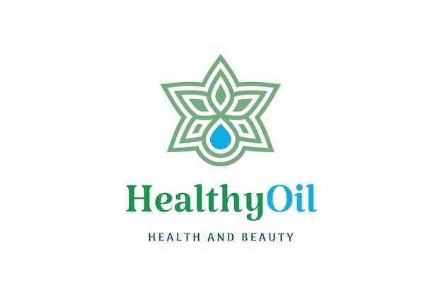 Vector schoonheidsverzorging olie logo