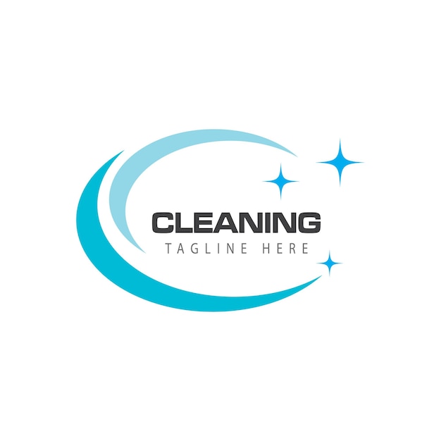 Schoonmaak schone service logo vector pictogrammalplaatje