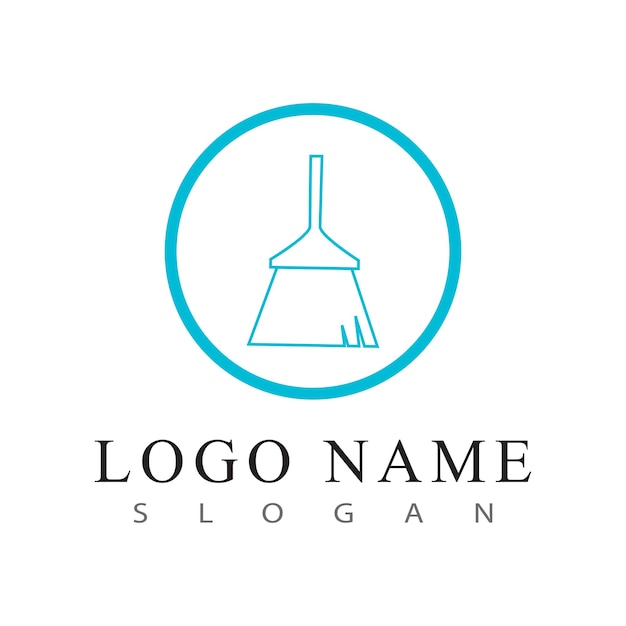 Schoonmaak schone service logo vector pictogrammalplaatje