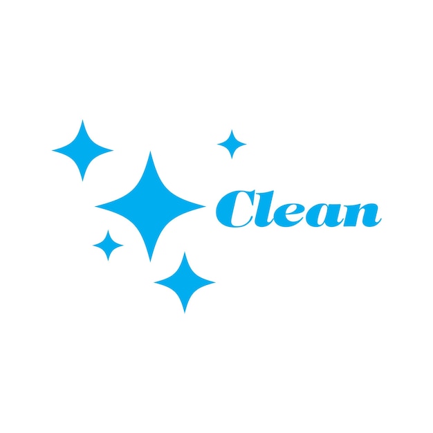 Vector schoonmaak schone service logo vector pictogrammalplaatje