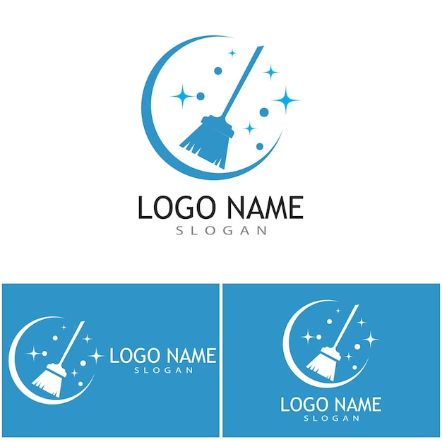 Schoonmaak schone service logo vector pictogrammalplaatje