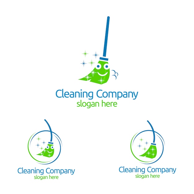 Schoonmaak service logo ontwerp