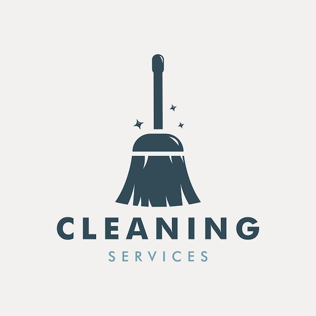 Vector schoonmaken commercieel logo vector vintage silhouet illustratie sjabloon ontwerp