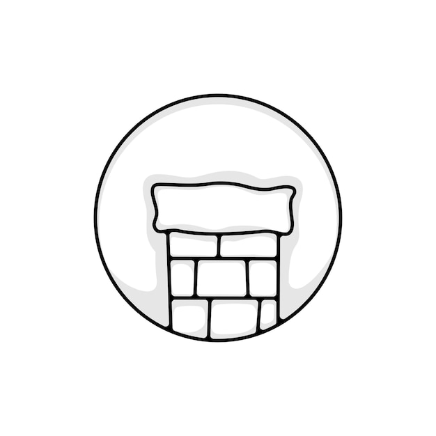 schoorsteen logo zwart-wit stijl