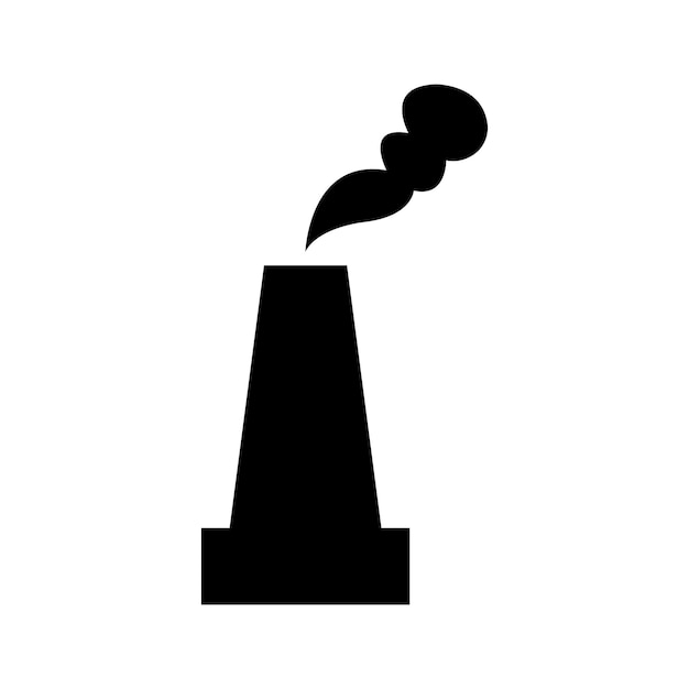 Schoorsteen pictogram logo vector ontwerpsjabloon