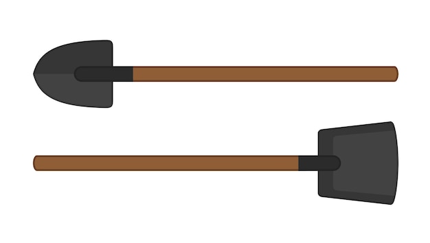 Schoppen geïsoleerd op witte achtergrond Werkinstrument voor buitenactiviteiten, graven in de tuin