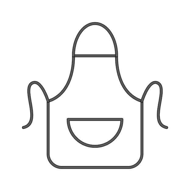 Schort om lijnpictogram te koken Keukendoek