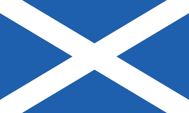 Schotse vlag officiële kleuren en proportie digitale vector illustratie