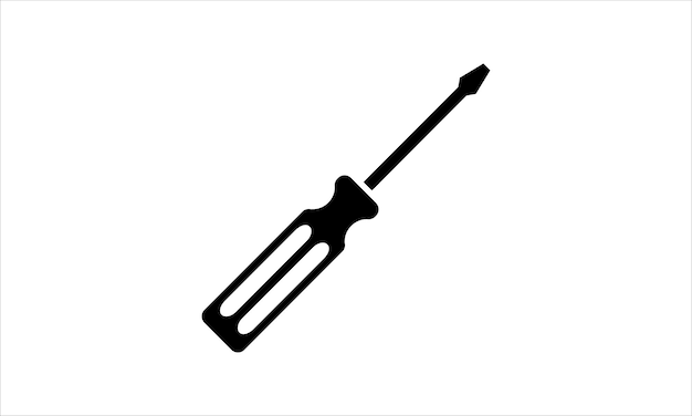 schroevendraaier pictogram vector, bevestiging en reparatie tool vector design
