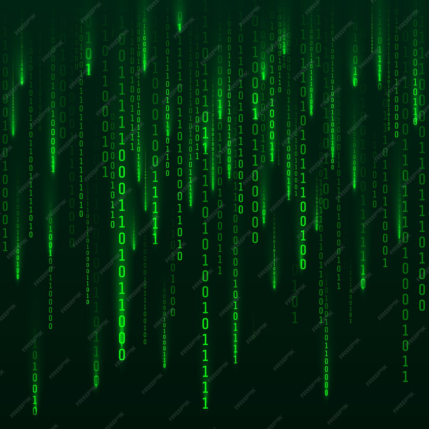 Premium Vector | Sci-fi Background. Binary computer code. Green digital ...