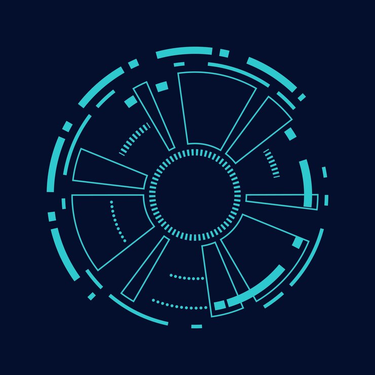 Vector sci fi circle frame modern user interface element technology futuristic