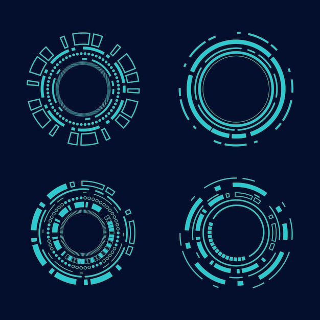 sci fi cirkel frame modern gebruikersinterface element Technologie futuristisch