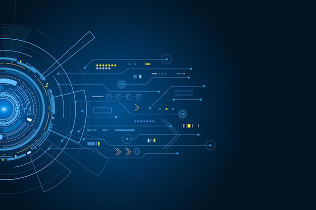 Sci-fi futuristische gebruikersinterface hud-achtergrond