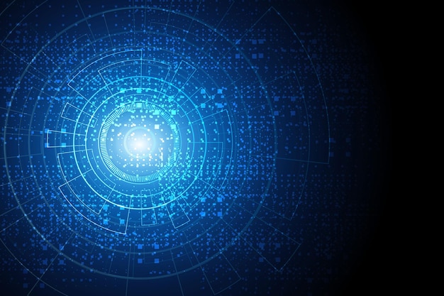 Sci fi futuristische gebruikersinterface HUD Technologie abstracte achtergrond Vectorillustratie