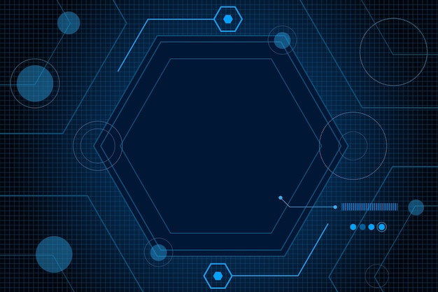 Sci fi六角形の未来的なパターン、革新の将来の技術の背景
