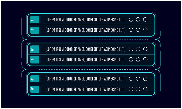 Vector sci fi hud interface templet design