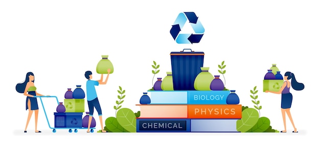 폐기물 관리 및 장기적인 환경 지속 가능성을 가르치는 데 중점을 둔 과학 및 학습