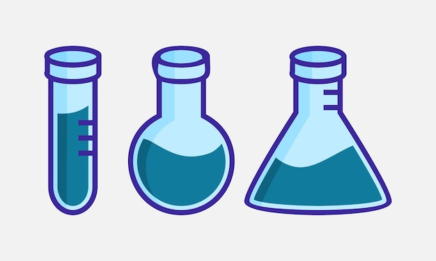 Vector science bottle equipment vector illustration