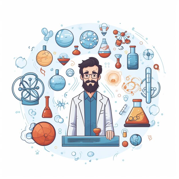 Vector science cartoon vector