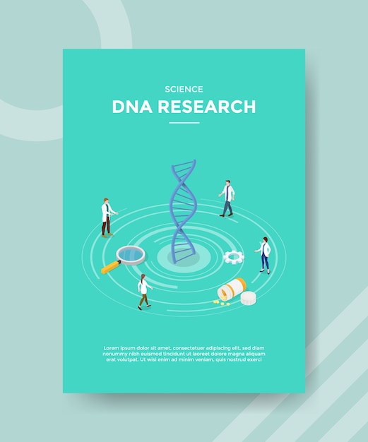 Science dna research flyer template