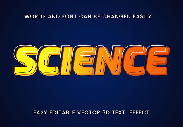 Science editable text effects