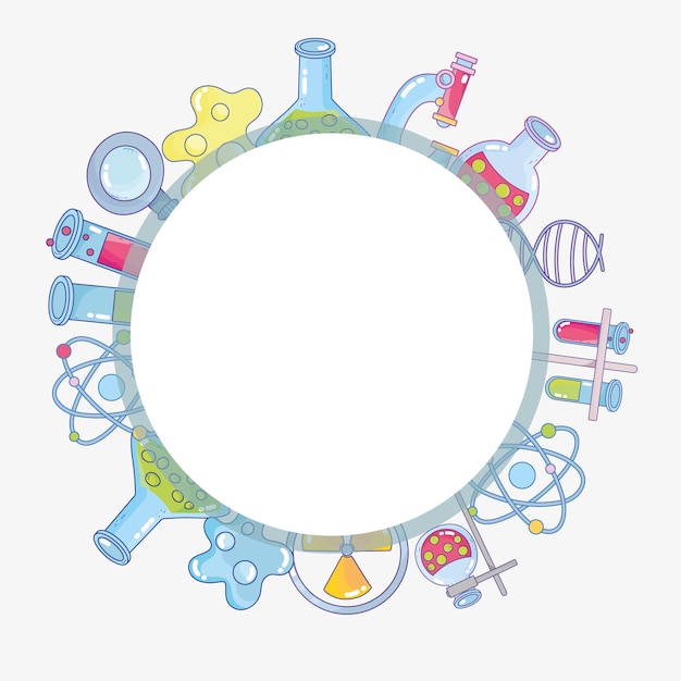Vector science education badge