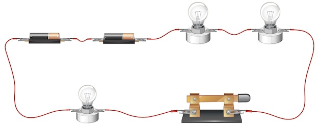 Vector science experiment of circuits