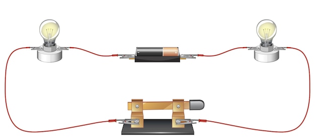 Vector science experiment of circuits