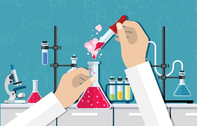 Esperimento scientifico in laboratorio