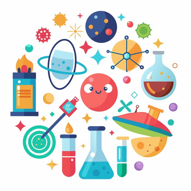 Vector science experiment