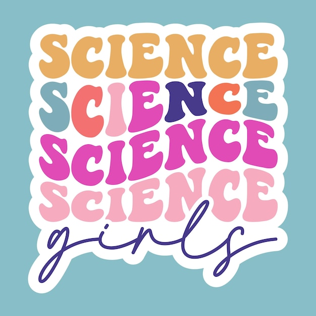 Science girls Stickers Design