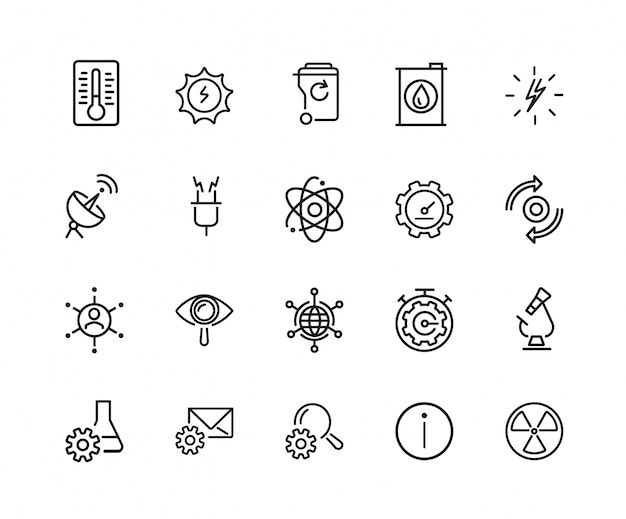 Science icon set