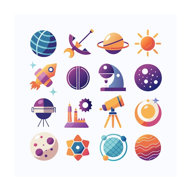 science icon set