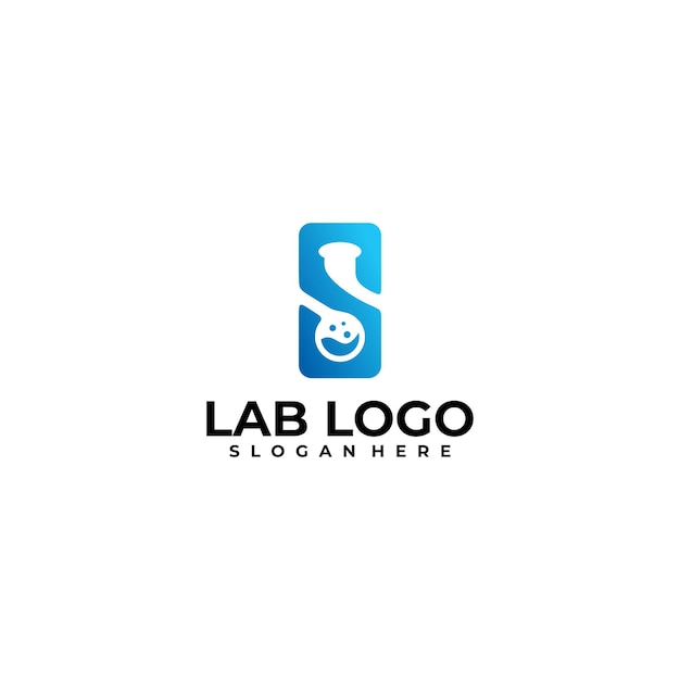 Шаблон векторного дизайна логотипа научной лаборатории