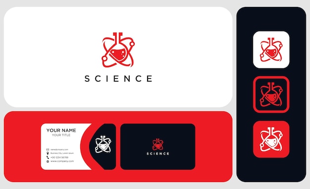 Science lab logo ontwerpelement.
