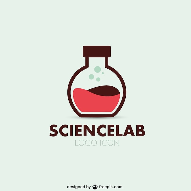 Научная лаборатория логотип вектор
