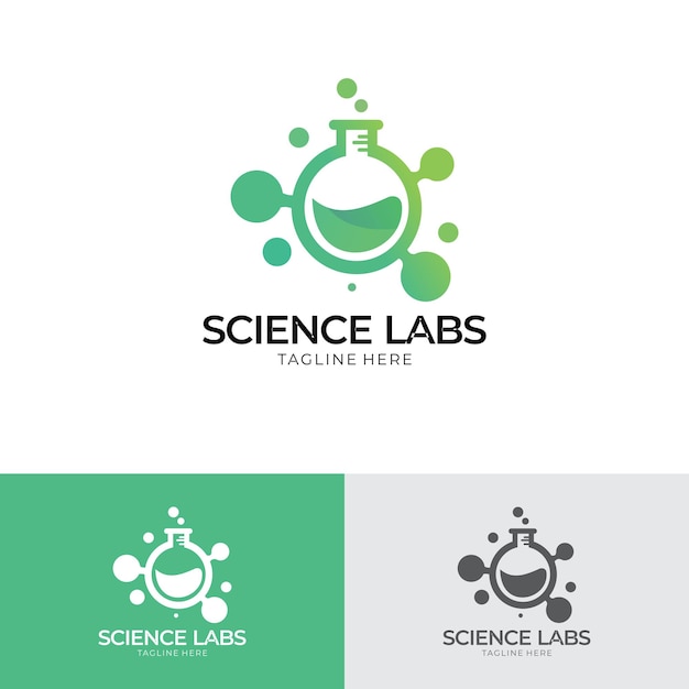 Vettore logo del laboratorio scientifico