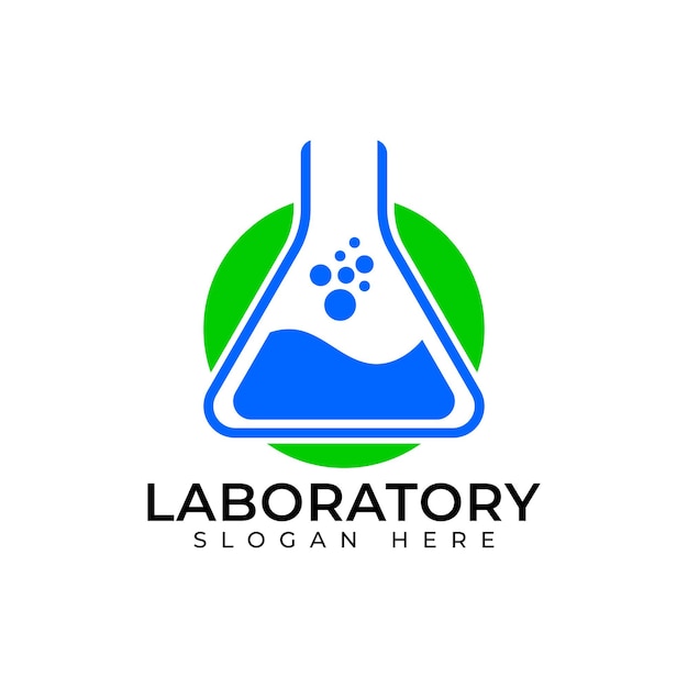 Science laboratory logo template