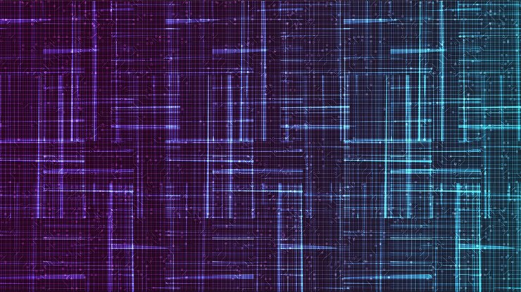 Vector science lines on technology background comic and motion concept